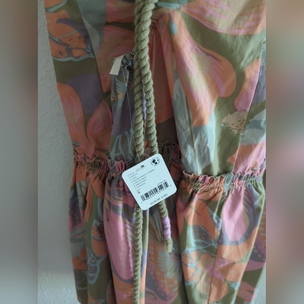Free People Deserted Island Mini Dress Rainforest Combo Xsmall,smal Summer Beach - Picture 7 of 14